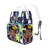 Melanin King Multi-Function Diaper Backpack/Diaper Bag (Model 1688)