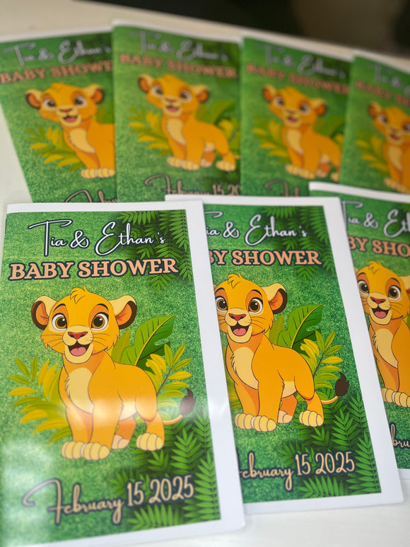 Little prince baby shower activity book