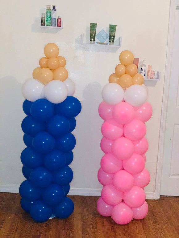 Baby bottle balloon column