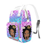 Melanin Queen Multi-Function Diaper Backpack/Diaper Bag (Model 1688)