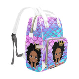 Melanin Queen Multi-Function Diaper Backpack/Diaper Bag (Model 1688)