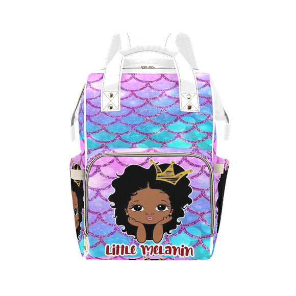 Melanin Queen Multi-Function Diaper Backpack/Diaper Bag (Model 1688)